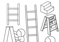 梯子的画法简笔画,梯子的画法简笔画图片大全