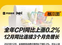 基本面 | 全年CPI同比上涨0.2%，12月同比连续3个月负增长|界面新闻