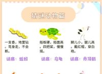 谜语打一动物简单,谜语大全猜一个动物