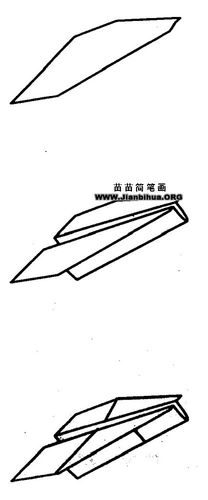 纸飞机简笔画立体感,纸飞机的画法简笔画 步骤