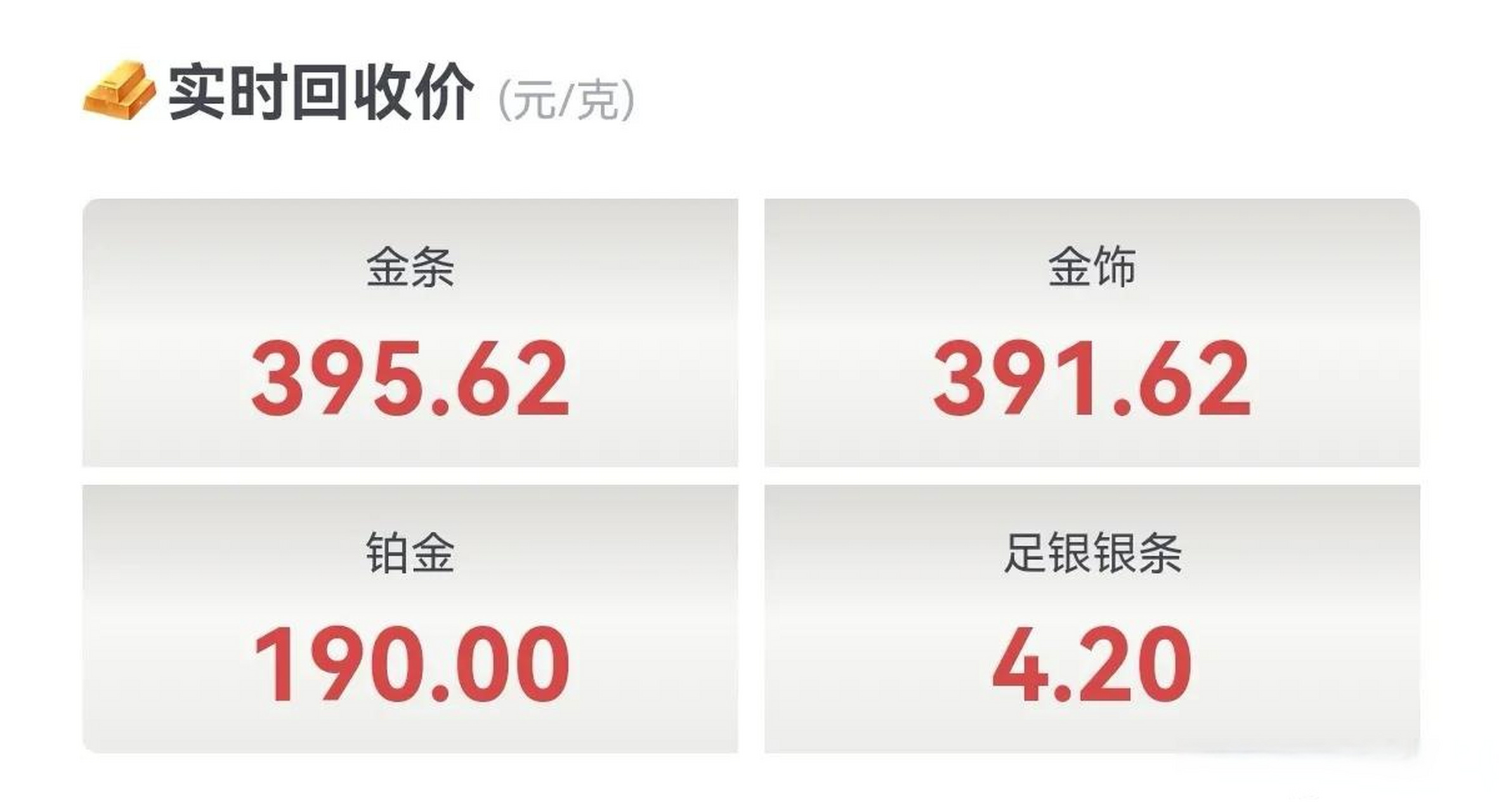 今日金价回收实时查询-今日金价回收实时查询老凤祥