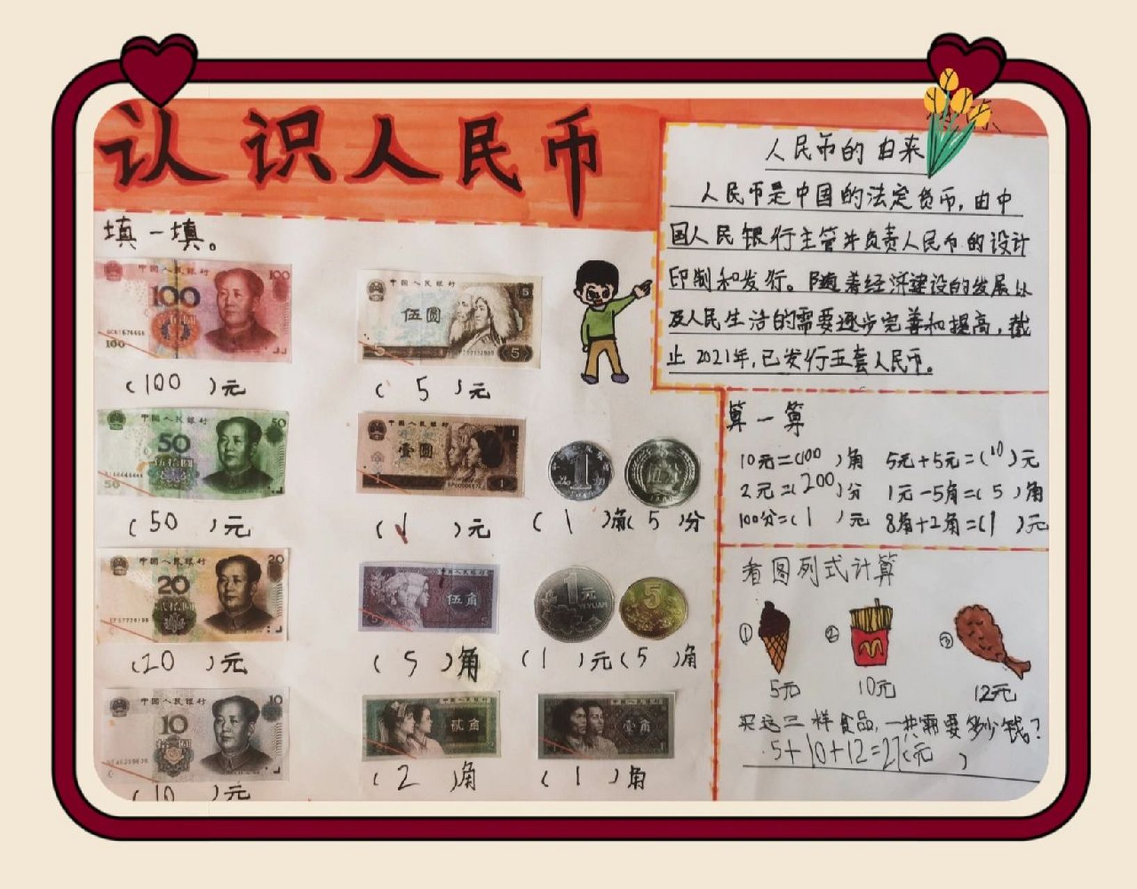人民币的知识,人民币的知识点一年级