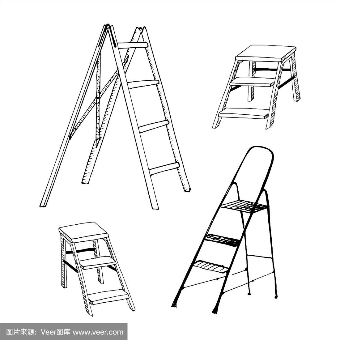 梯子简单画法,梯子怎么画好看