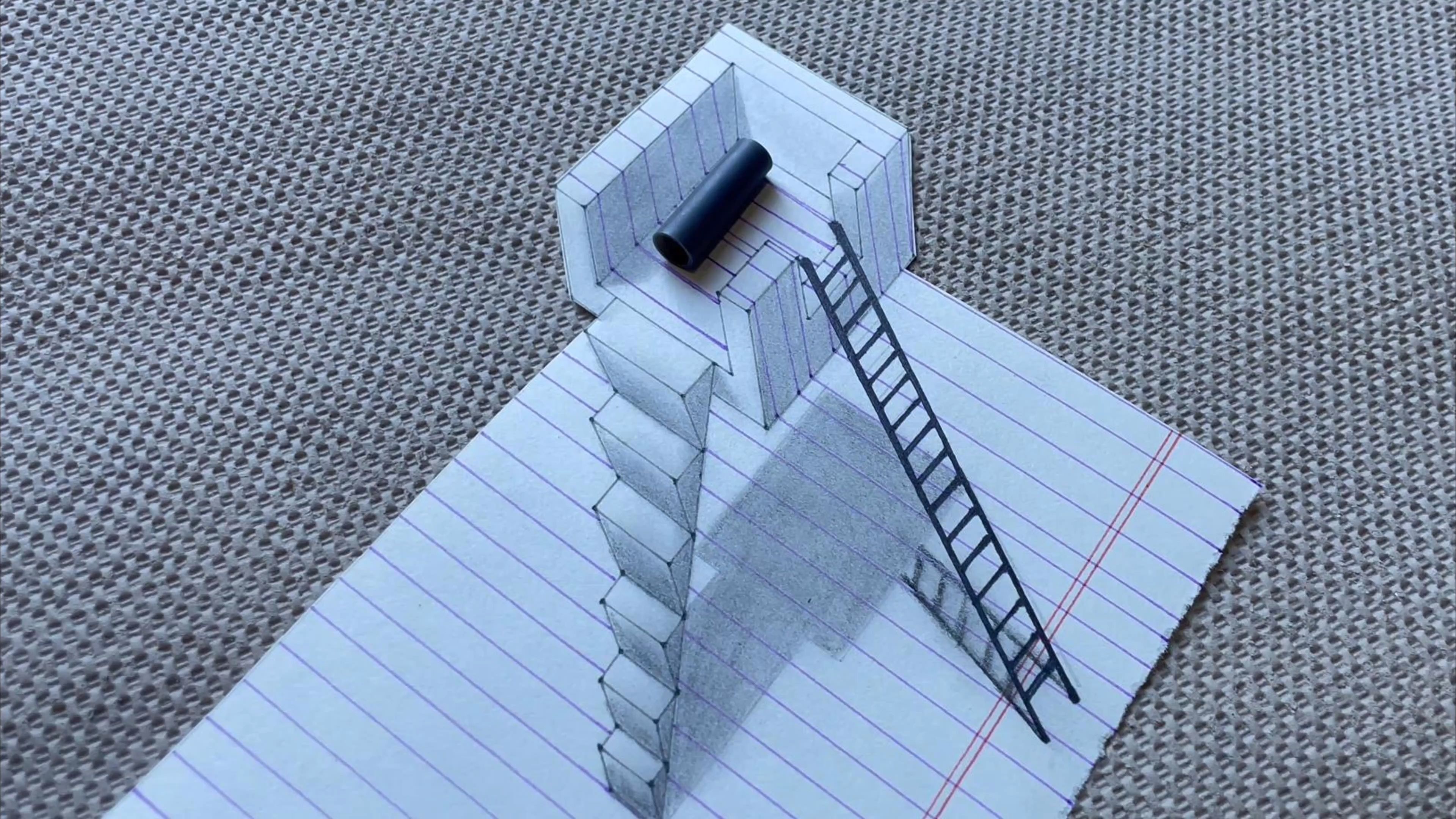 3d梯子的画法,3d画图教学视频梯子